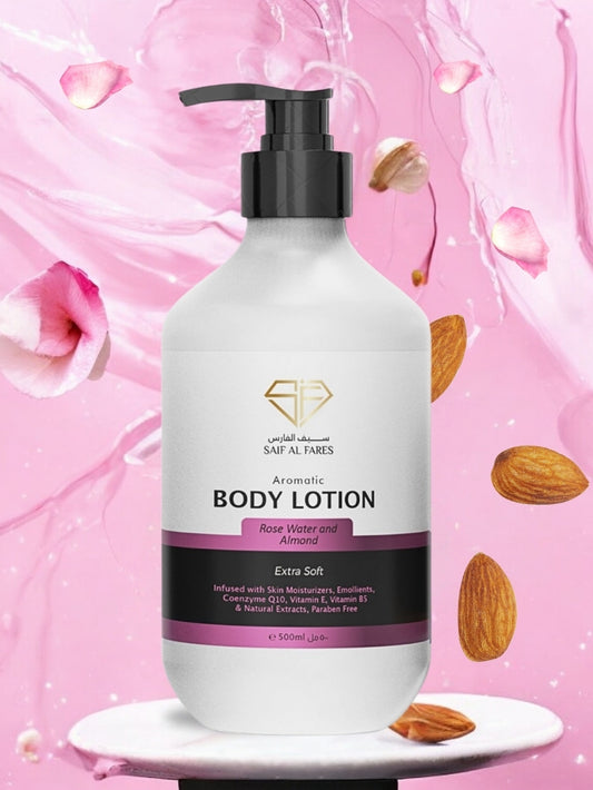 ROSE WATER AND ALMOND Body Lotion 500 ML