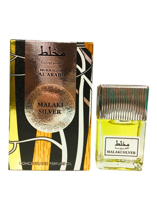 MUKHALLAT AL ARABIA MALAKI SILVER Perfume Oil for Men and Women 20 ML