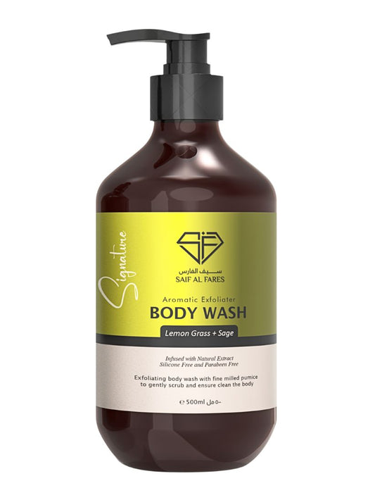 LEMON GRASS + SAGE Pumice Body Wash 500 ML