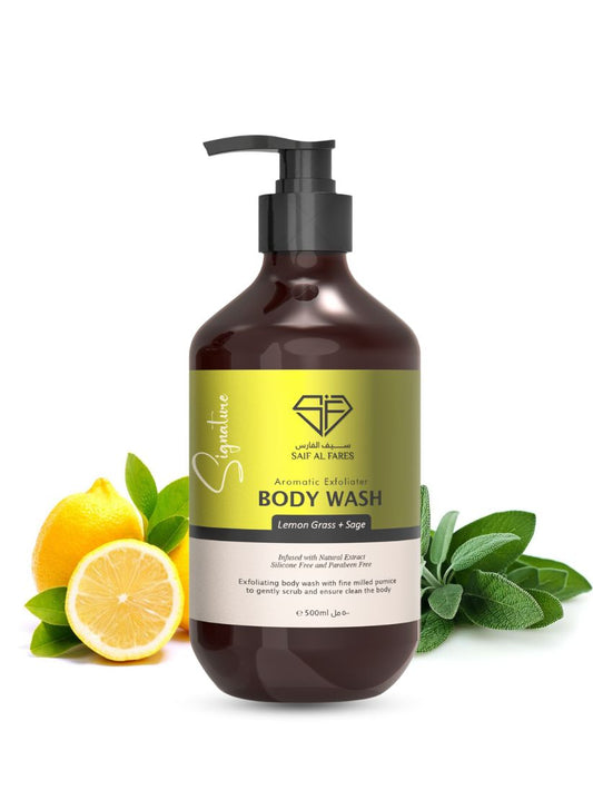 LEMON GRASS + SAGE Pumice Body Wash 500 ML